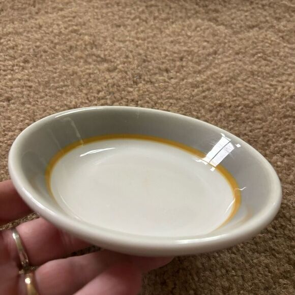 Jackson China 4 3/4” Small Gray Rimmed Bowl Restaurant Ware - Picture 2 of 4